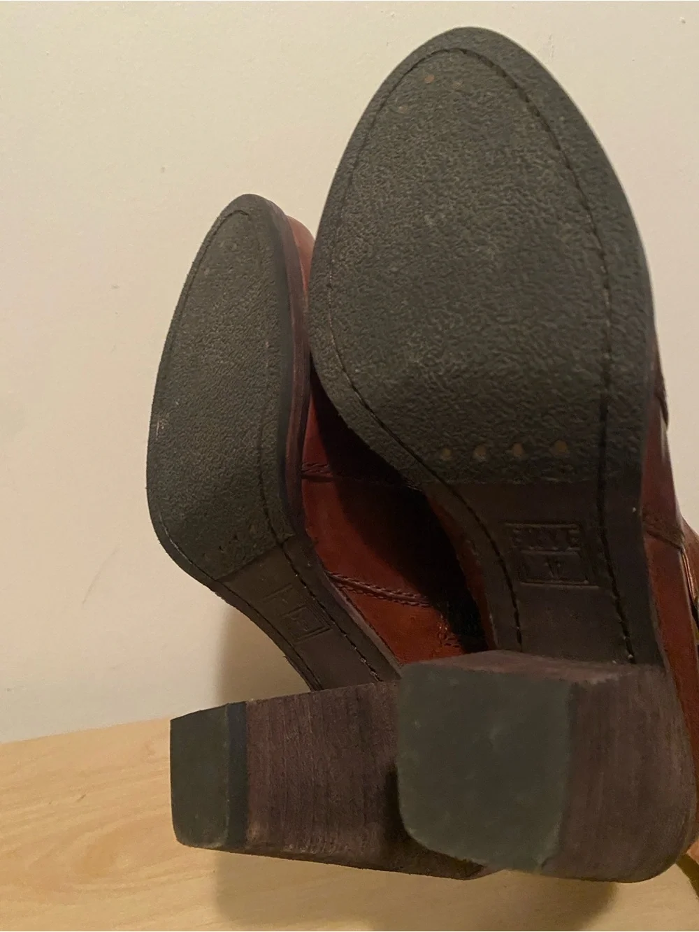 Frye Patty Riding Bootie Women’s 6.5M Cognac Brown Leather Buckle Ankle Boots